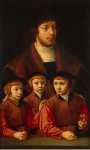 Bruyn Bartholomaus I Portrait of a Man and His Three Sons - Hermitage